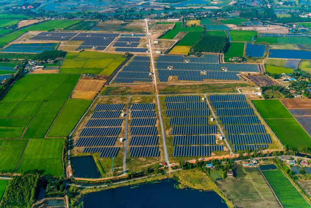 A large farm representing the future